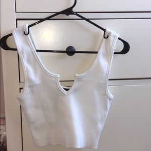 Cotton Candy LA White Crop Tank